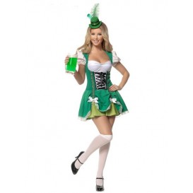 Deluxe kostyme-beer girl-grønn